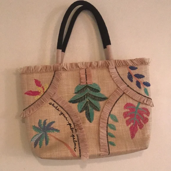 Stella & Dot Shake Your Palm Straw Bag - Picture 5 of 10